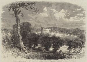 Floors Castle, Kelso, siège du Duc de Roxburghe, visité par le Prince et la Princesse de Galles (gravure) - English School
