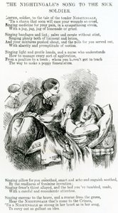 Florence Nightingale soignant un soldat malade en Crimée