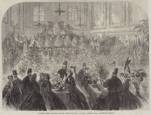 Exposition florale de la Société horticole unie, Albion Hall, Moorgate-Street (gravure)