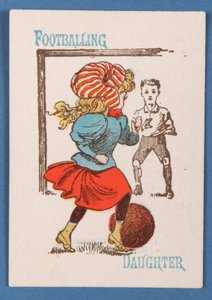 Fille footballer, du jeu de cartes Happy Families, c.1890-1900 - English School