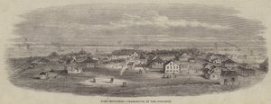 Fort Moultrie, Charleston au loin (gravure) - English School
