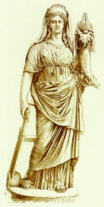 Fortuna, statue au Vatican, illustration de History of Rome par Victor Duruy, publiée en 1884 - English School