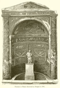 Fontaine en mosaïque découverte à Pompéi en 1881 - English School