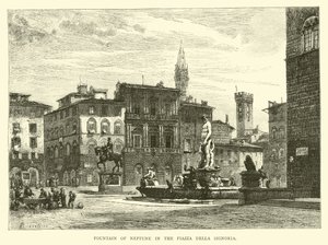 Fontaine de Neptune sur la Piazza della Signoria - English School