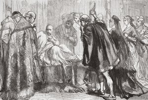 François Ier sur son lit de mort, illustration de L