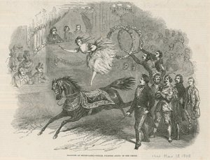 Franconi à Drury Lane - Mlle Palmyre Anato dans le cercle - English School