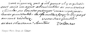 François Marie Arouet de Voltaire - English School