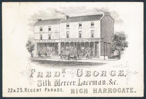 Fred K George, marchand de soie et mercier, carte de visite - English School