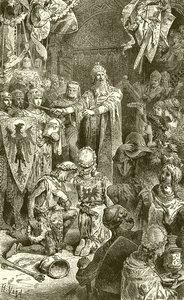 La cour de Frédéric Barberousse à Mayence - English School