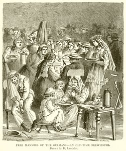 Mœurs libres des Allemands--Une brasserie d