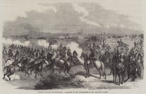 Cavalerie française à Lunéville, une charge des cuirassiers de la garde impériale - English School