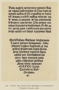 Du Tractatus Quinque de Lotharius, imprimé à Lyon