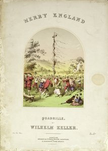 Couverture de la partition musicale pour Merry England, une quadrille par Wilhelm Keller