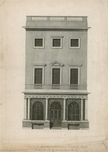 Façade de la banque à Lombard Street, construite pour feu Sir Charles Asgill, Bart - English School
