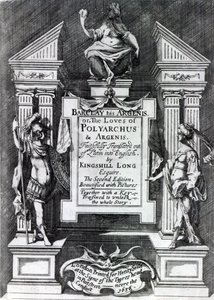 Frontispice pour Argenis par John Barclay, deuxième édition anglaise, 1636