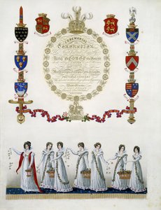 Frontispice, de "Cérémonial du couronnement de Sa Très Sacrée Majesté le Roi George IV", par John Whittaker, 1823 - English School
