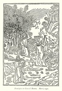 Frontispice de la Dante de Coaeca, mars 1491 - English School