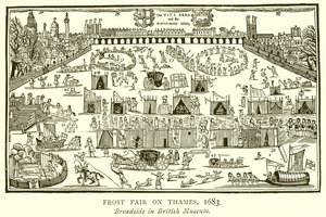 Foire sur la Tamise gelée, 1683