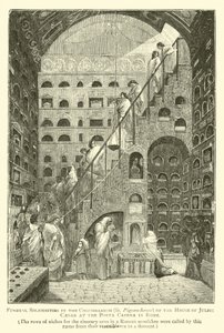 Solemnités funéraires dans le columbarium (lit Maison des pigeons) de la maison de Jules César à la Porta Capena à Rome - English School