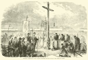 Cérémonie funéraire pour les soldats français tués pendant le siège de Paris, octobre 1870 - English School