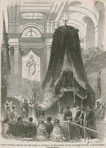 Funérailles de la reine du Portugal, dans la chapelle de l