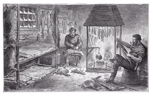 Trappeurs de fourrures au Canada, 1880 - English School