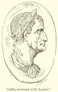 Galba couronné de laurier - English School