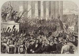 Gambetta proclamant la République française devant le Palais du Corps législatif