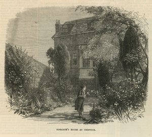 Jardin à la maison de William Hogarth - English School