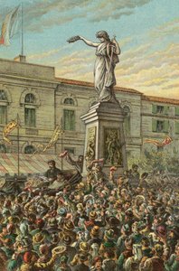 Garibaldi dévoilant le Mémorial de Mentana à Milan - English School