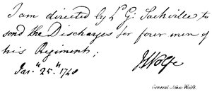 Général John Wolfe - English School