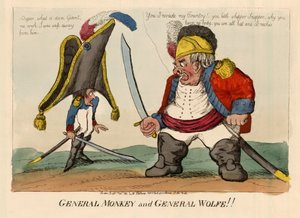 Général Singe et Général Wolfe!!, pub W. Holland - English School