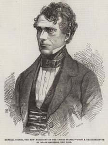 Le général Pierce, le nouveau président des États-Unis (gravure) - English School