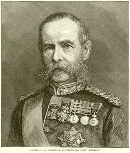 Le général Sir Frederick (plus tard Lord) Roberts - English School
