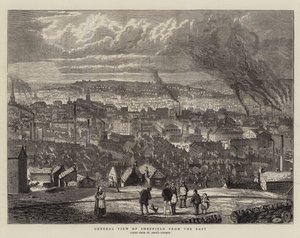 Vue générale de Sheffield depuis l