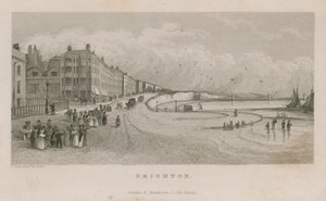 Vue générale le long du front de mer à Brighton - English School