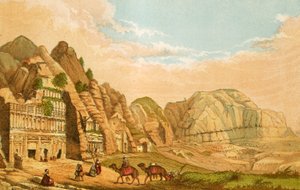 Vue générale de Petra depuis le nord-est - English School
