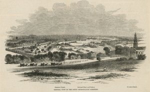 Vue générale du cimetière métropolitain sud - English School