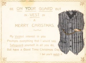 Gilet pour homme, carte de Noël - English School