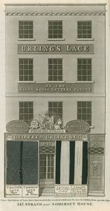 George Frederick Urling & Co, vendeurs de dentelles, 147 Strand, près de Somerset House, Londres - English School