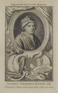 George Frideric Handel, gravé pour le Universal Magazine, vers 1760