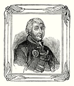George III, petit-fils de George II, né en 1738; couronné en 1760; et mort en 1820 (gravure) - English School