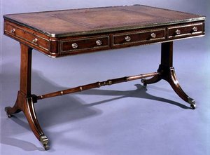 Table à écrire George III, début du 19e siècle (bois de rose) - English School