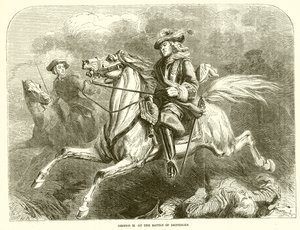George II à la bataille de Dettingen - English School
