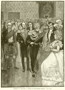 George IV tenant une réception au palais de Holyrood - English School