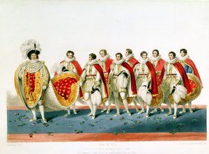 George IV en robes de couronnement portant un bonnet d