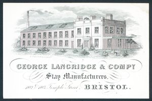 George Langridge & Company, fabricants de corsets, carte de visite - English School