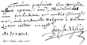 Ger: Jo: Vossius (écrivain érudit)