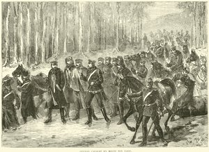 Cavalerie allemande en route pour Paris - English School