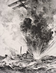 Sous-marin allemand bombardé et coulé le 26 août 1915, de 